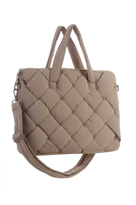 nox laptop case in latte