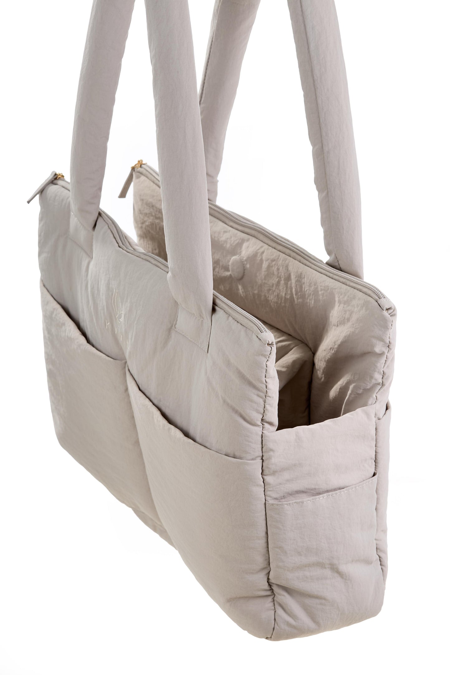 soleil tote 2.0 in greige